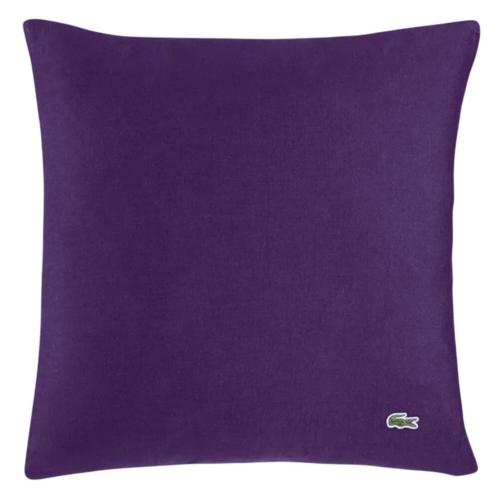 NWT LACOSTE Miami 100% Linen Decorative Pillow 18" x 18" In Purple Gothic Grape